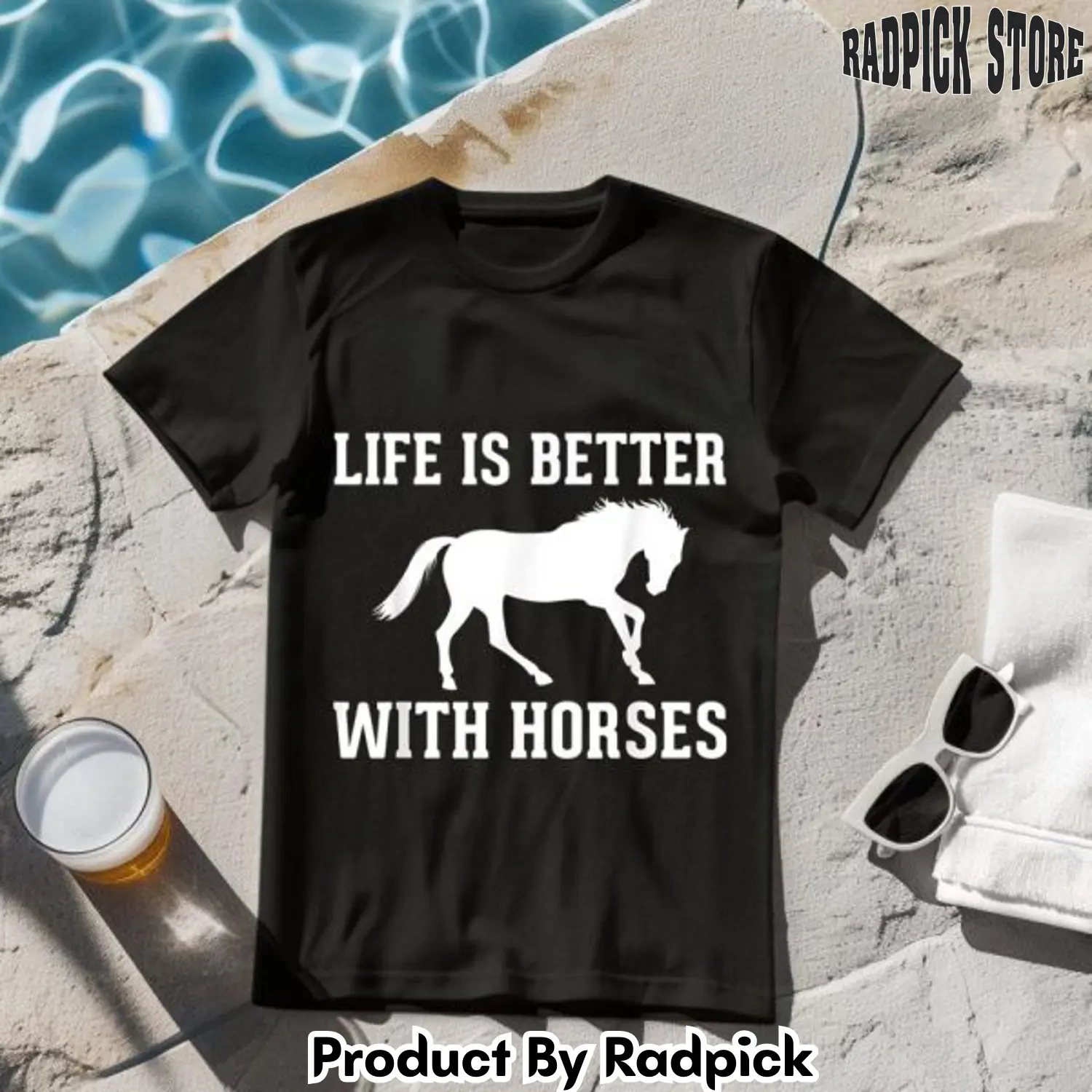 Life is better with horses tshirt rp2639401
